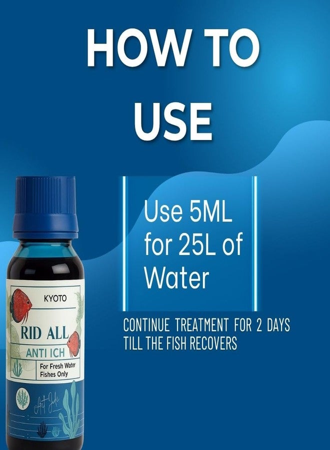 VAYINATO RID All Anti ICH White Spot for Aquarium Fish 180 ML (3 * 60ML) | Effective for White Spot | Safe for Freshwater Fish | Fast Acting Aquarium Formula - Image 5